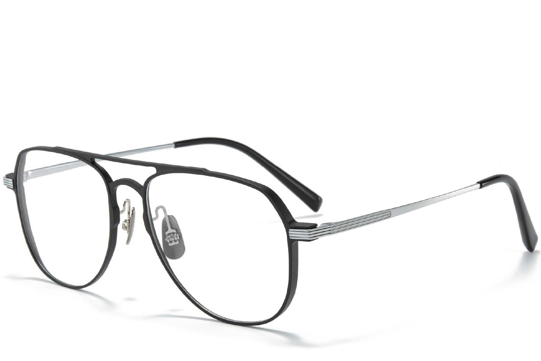 Aviator Silver Metal Glasses #BS1025-0265