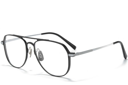 Aviator Silver Metal Glasses #BS1025-0265