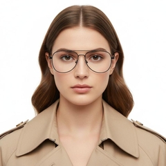 Aviator Silver Metal Glasses #BS1025-0265