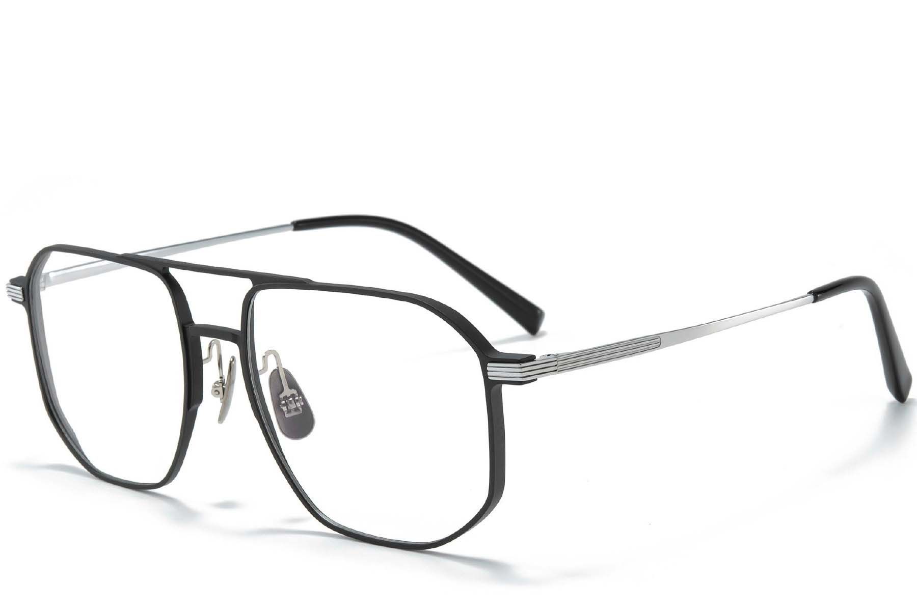 Aviator Silver Metal Glasses #BS1025-0271