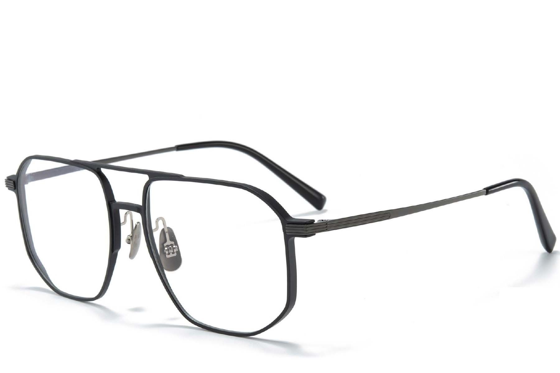 Gafas de metal gris aviador #BS1025-0273