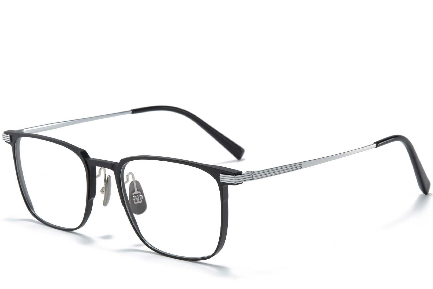 Rectangular Silver Metal Glasses #BS1025-0274