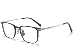 Rectangular Silver Metal Glasses #BS1025-0274