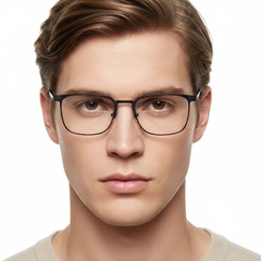 Rectangular Silver Metal Glasses #BS1025-0274