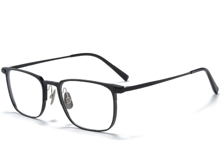Rectangular Black Metal Glasses #BS1025-0275