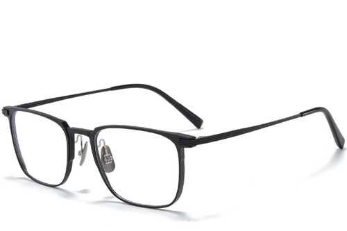 Rectangular Black Metal Glasses #BS1025-0275