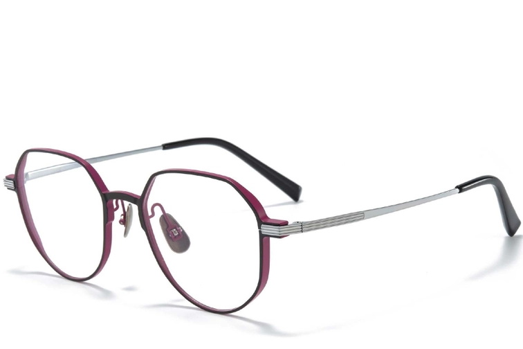 Geometric Purple Metal Glasses #BS1025-0280