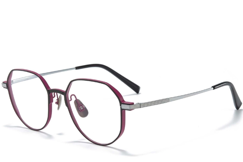 Geometric Purple Metal Glasses #BS1025-0280