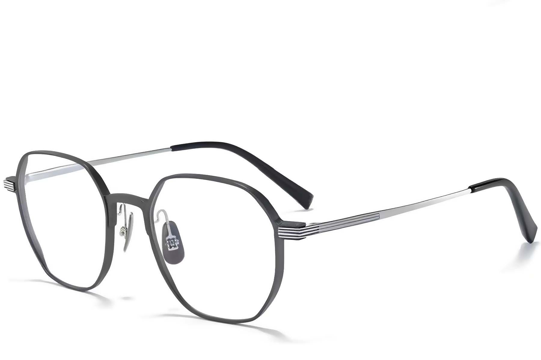 Geometric Grey Metal Glasses #BS1025-0285