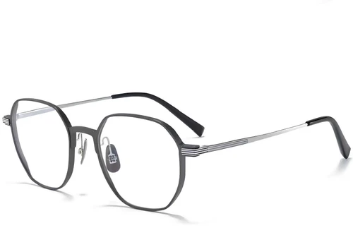 Geometric Grey Metal Glasses #BS1025-0285