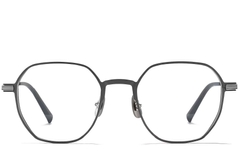 Gafas geométricas de metal gris #BS1025-0285