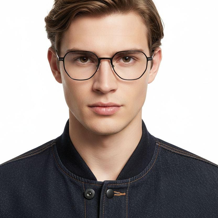 Geometric Silver Metal Glasses #BS1025-0287