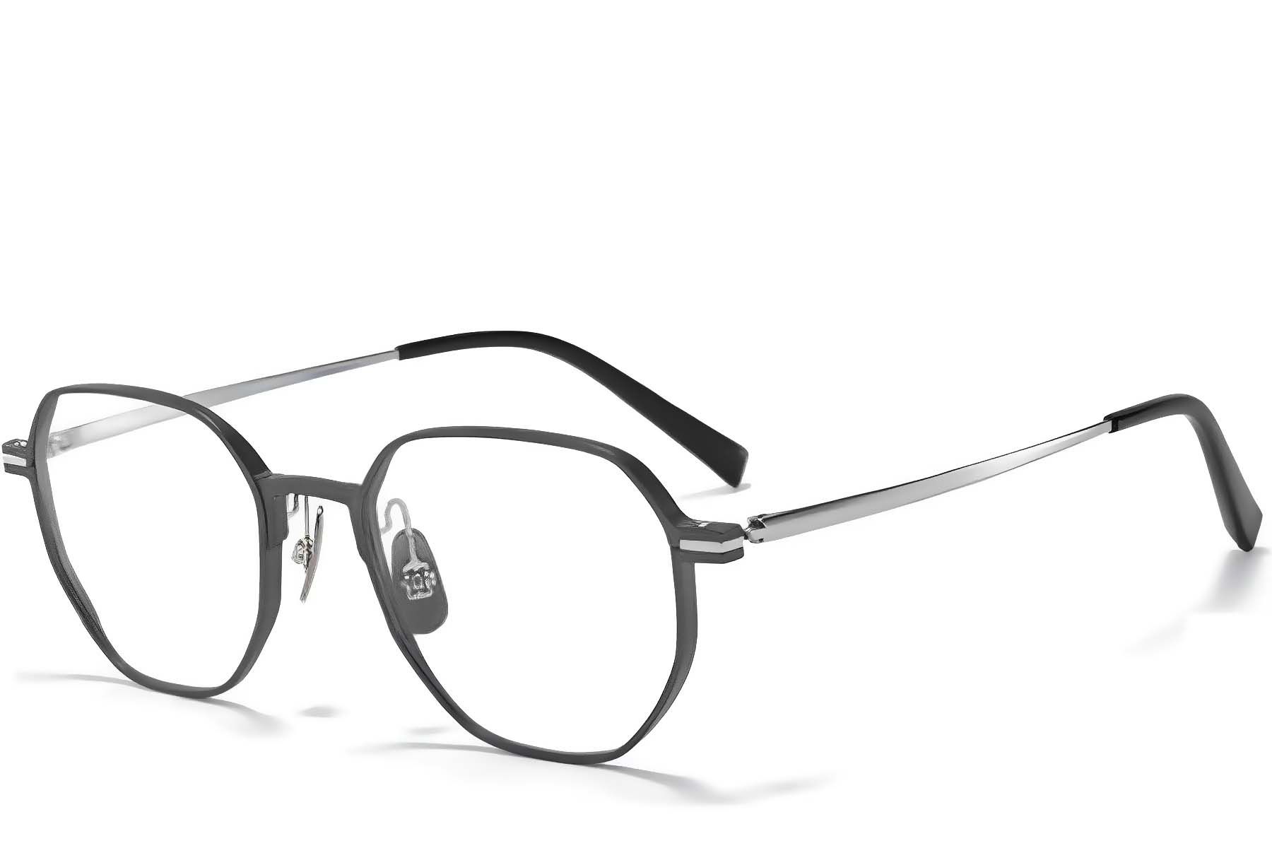 Geometric Grey Metal Glasses #BS1025-0289