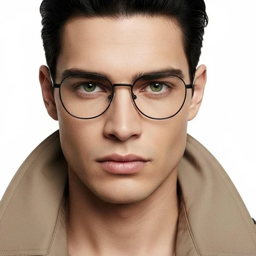 Geometric Grey Metal Glasses #BS1025-0292