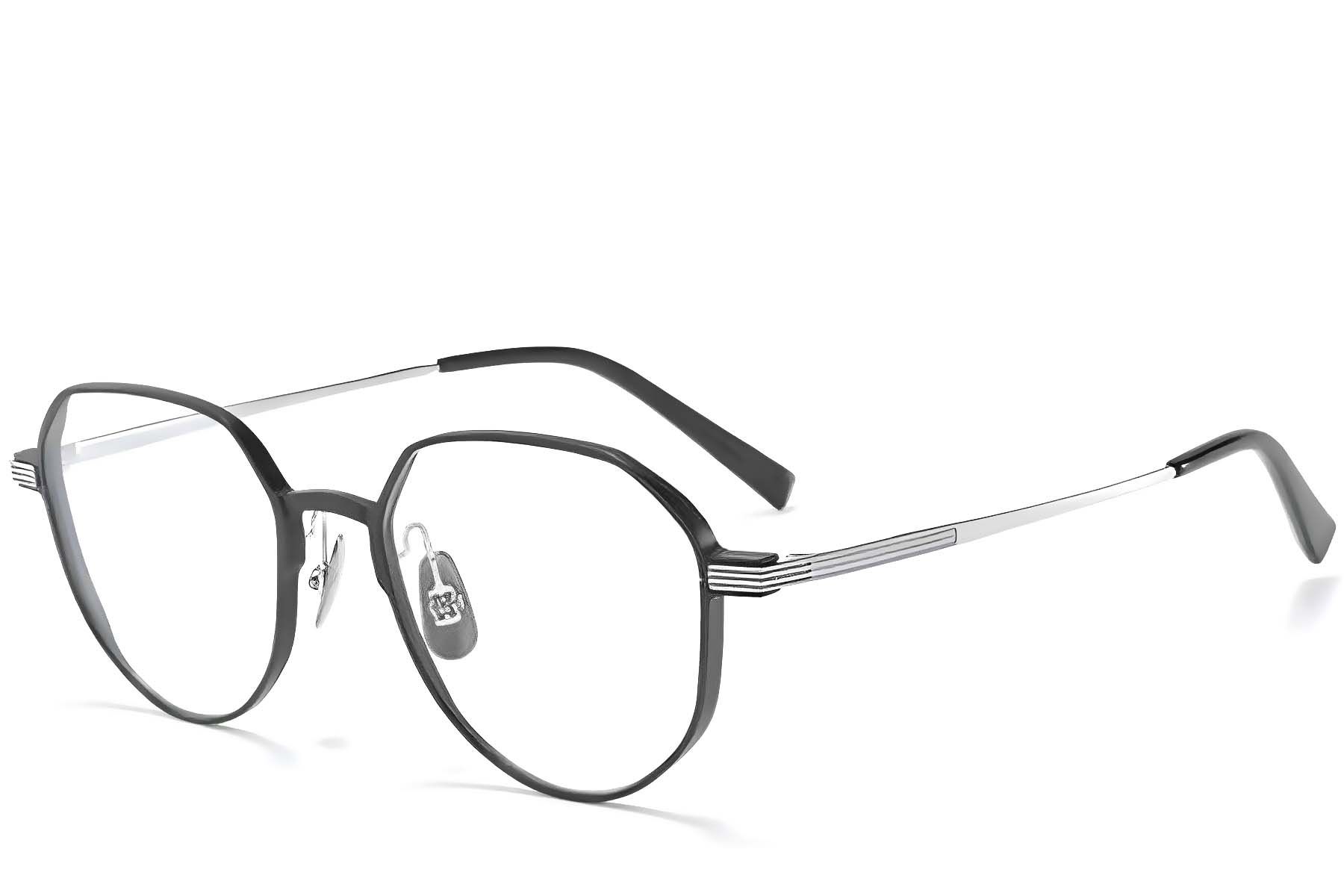 Geometric Silver Metal Glasses #BS1025-0293