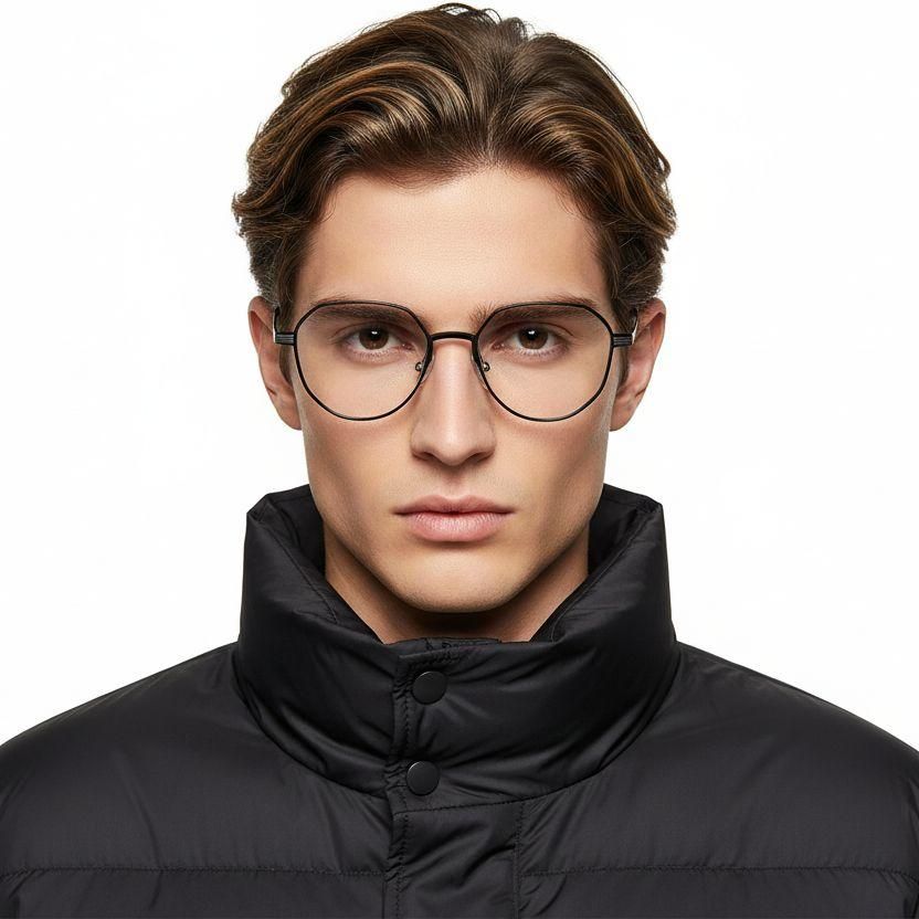 Geometric Silver Metal Glasses #BS1025-0293