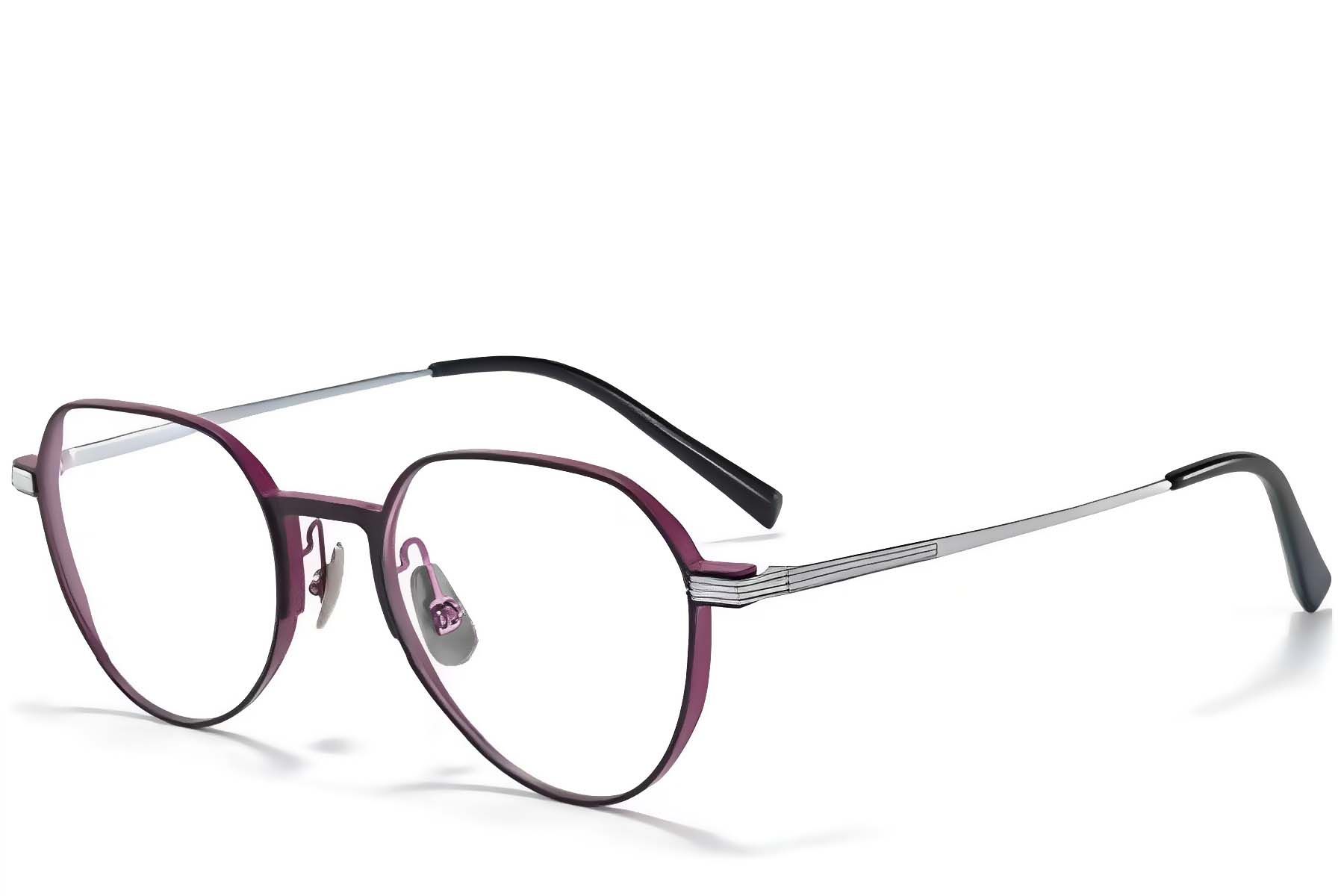 Geometric Purple Metal Glasses #BS1025-0294