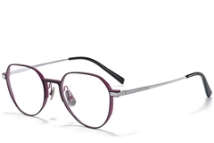 Geometric Purple Metal Glasses #BS1025-0294