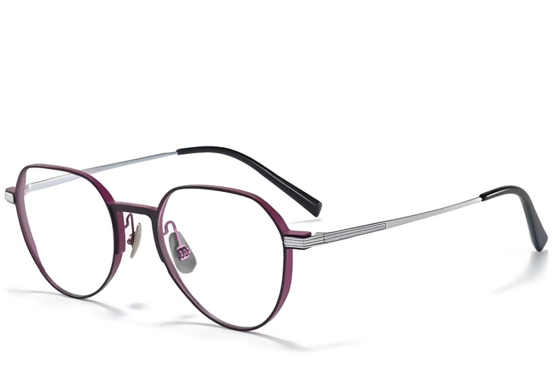 Geometric Purple Metal Glasses #BS1025-0294