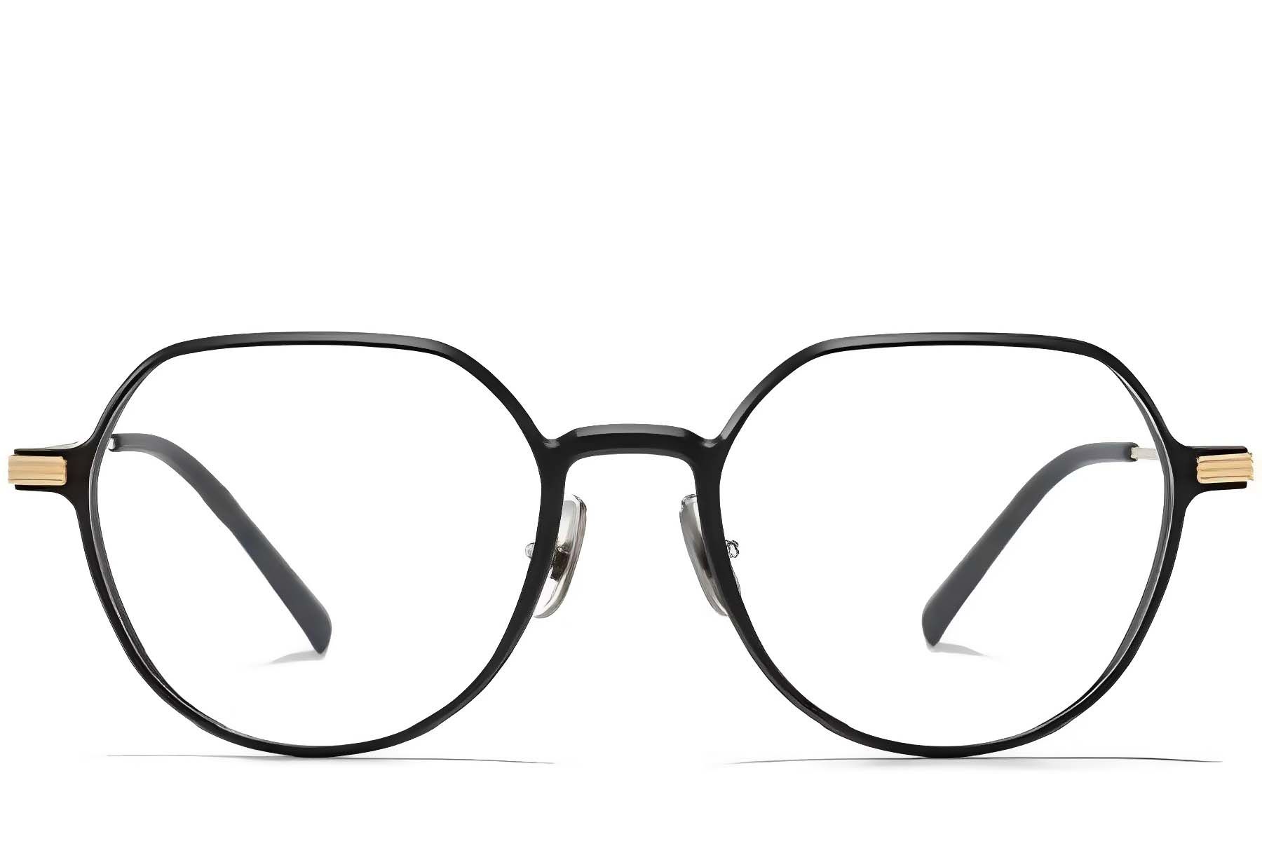 Gafas geométricas de metal dorado #BS1025-0297