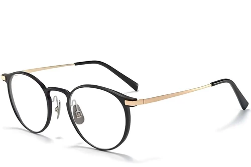 Lunettes ovales en métal doré #BS1025-0300