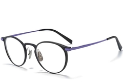 Oval Purple Metal Glasses #BS1025-0303