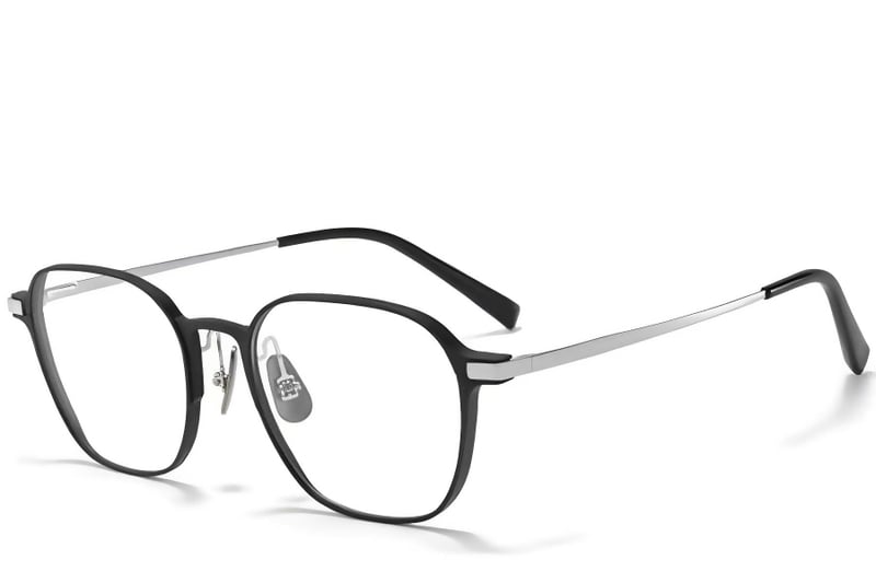 Rectangular Silver Metal Glasses #BS1025-0308