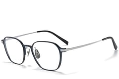 Rectangular Blue Metal Glasses #BS1025-0309