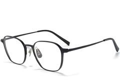 Rectangular Black Metal Glasses #BS1025-0310