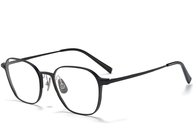 Rectangular Black Metal Glasses #BS1025-0310