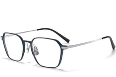 Geometric Blue Metal Glasses #BS1025-0313