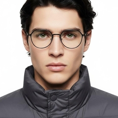 Gafas geométricas de metal dorado #BS1025-0314