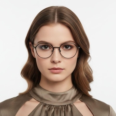 Gafas geométricas de metal dorado #BS1025-0314