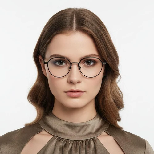 Gafas geométricas de metal dorado #BS1025-0314