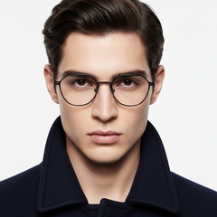 Geometric Black Metal Glasses #BS1025-0316