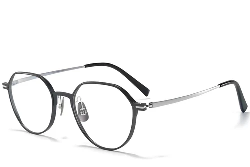 Geometric Grey Metal Glasses #BS1025-0317