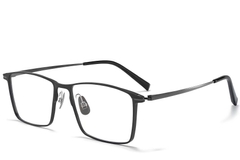 Rectangular Black Metal Glasses #BS1025-0325