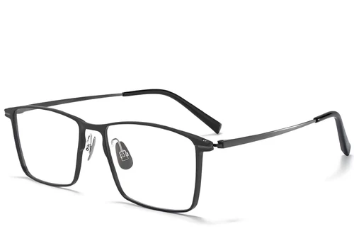 Rectangular Black Metal Glasses #BS1025-0325
