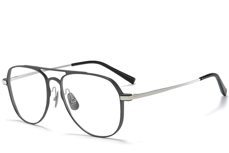Aviator grijze metalen bril #BS1025-0328