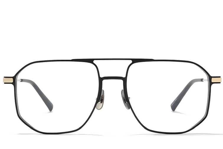 Aviator Golden Metal Glasses #BS1025-0330