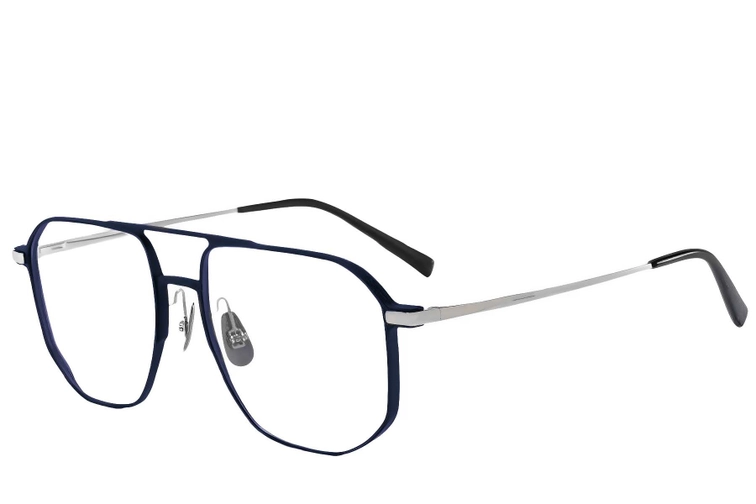 Aviator Blue Metal Glasses #BS1025-0333