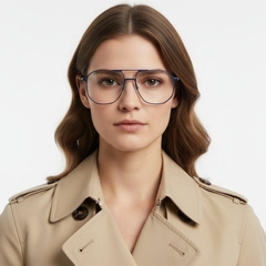 Gafas de metal azul aviador #BS1025-0333