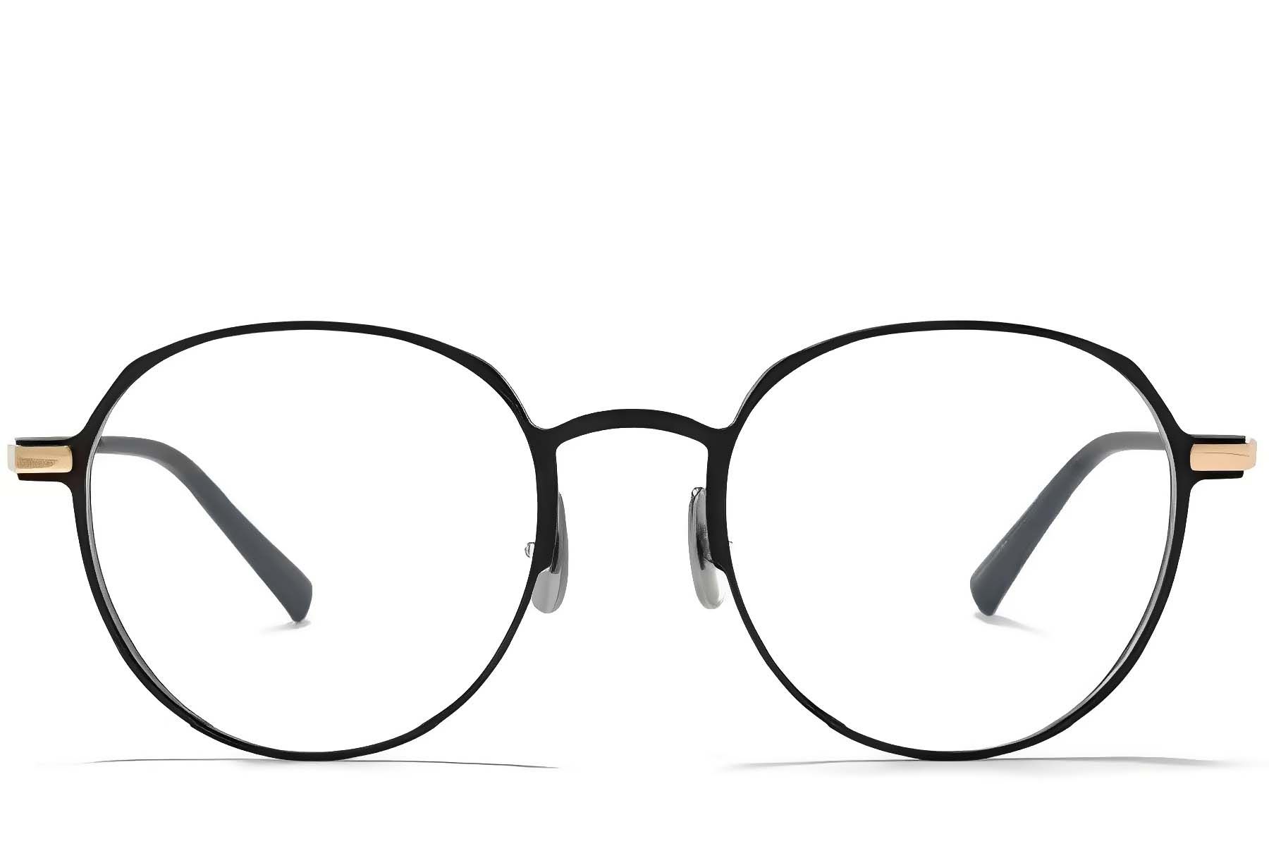 Gafas ovaladas de metal dorado #BS1025-0334