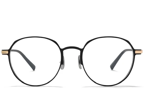 Ovale goldene Metallbrille #BS1025-0334