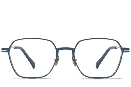 Lunettes géométriques en métal bleu #BS1025-0343