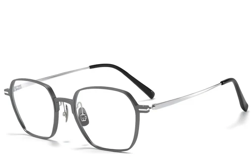 Geometric Grey Metal Glasses #BS1025-0344