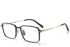 Rectangular Golden Metal Glasses #BS1025-0345