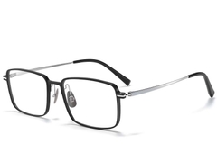 Rectangular Silver Metal Glasses #BS1025-0346