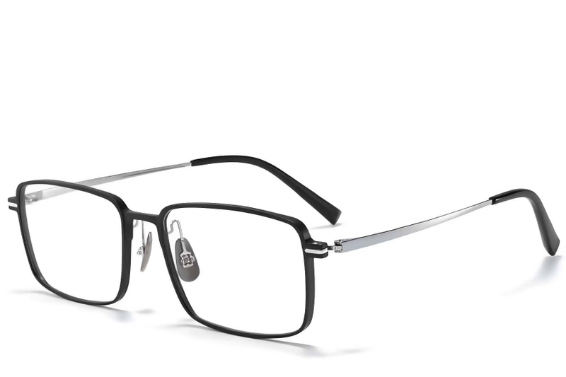 Rectangular Silver Metal Glasses #BS1025-0346