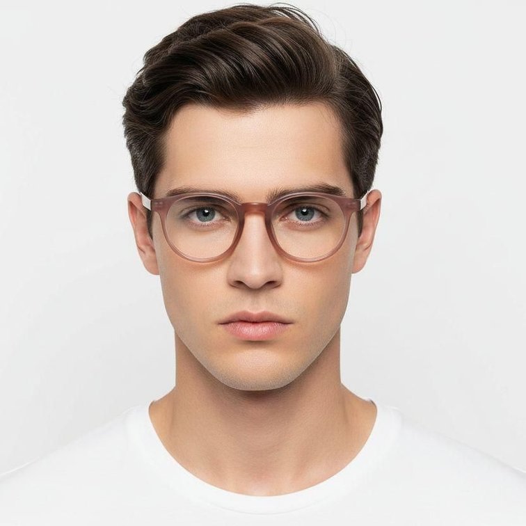 Round Pink TR90 Glasses #BS1025-0359